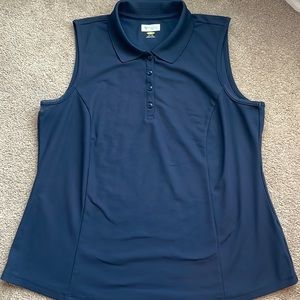 Greg Norman Women’s Collection ML75 2Below Short Sleeve Polo Tank - Navy Blue